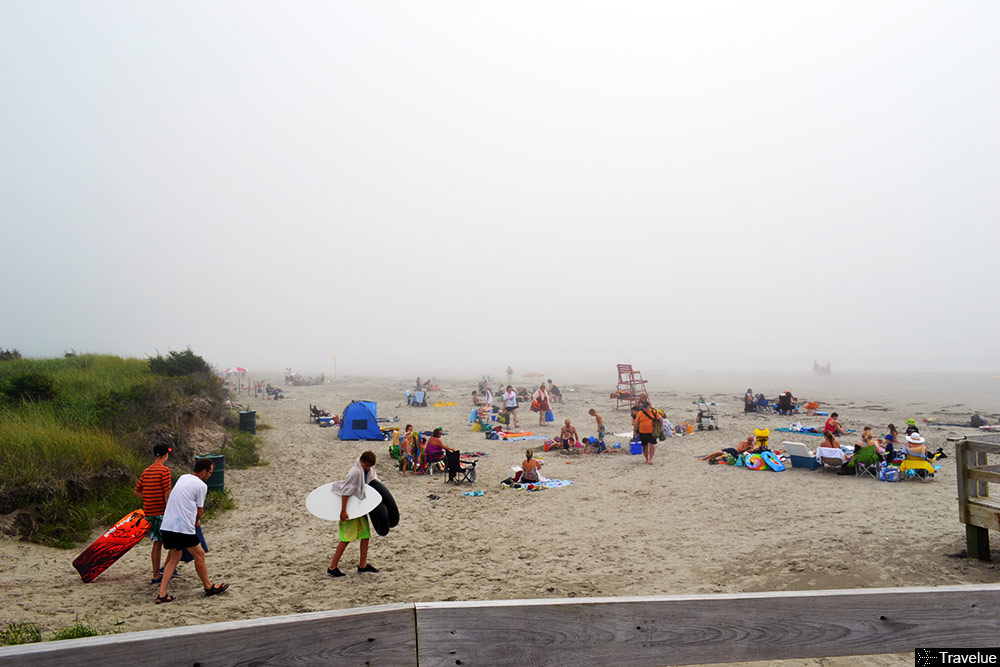 One moment it's foggy at the beach...