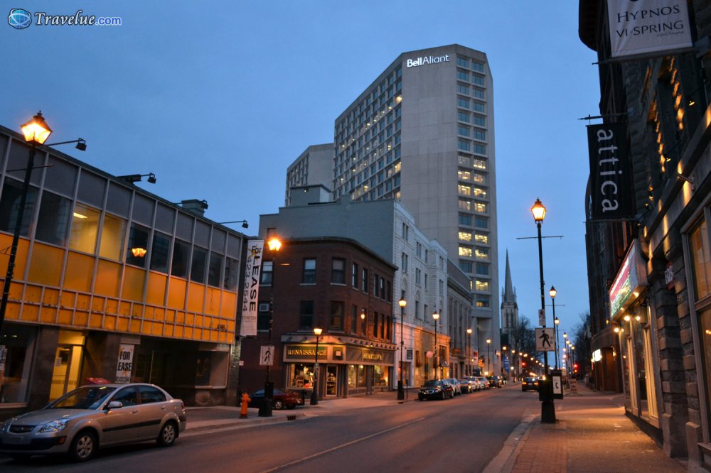 Downtown Halifax at night